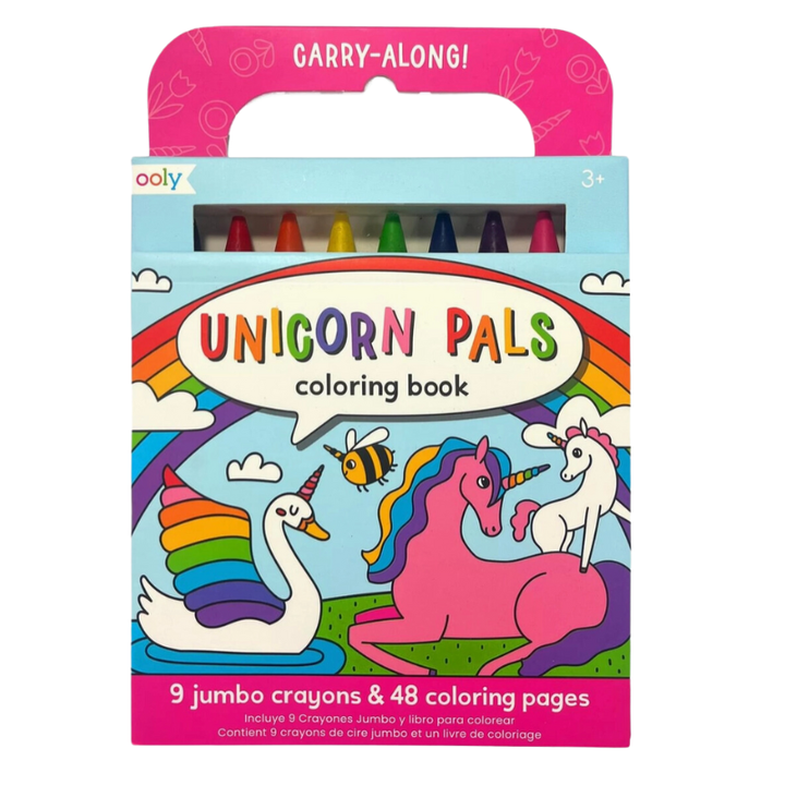 Ooly - Carry Along Crayon and Coloring Book Kit - Unicorn Pals