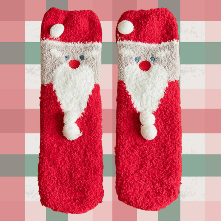 Fuzzy Christmas Socks - 4 Styles