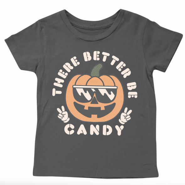Tiny Whales - There Better Be Candy Tee in Faded Black