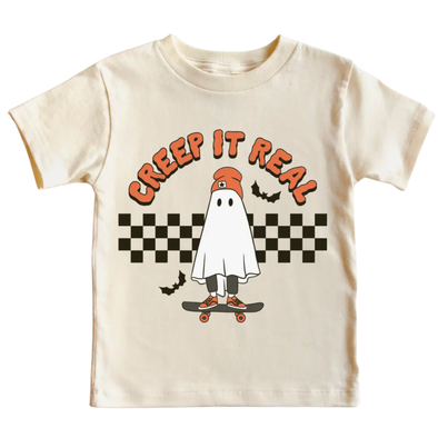 Creep it real skateboarding ghost toddler tshirt