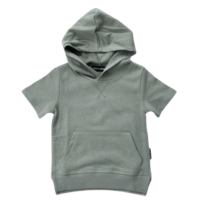 Lenox James - Short Sleeve Hoodie in Olive