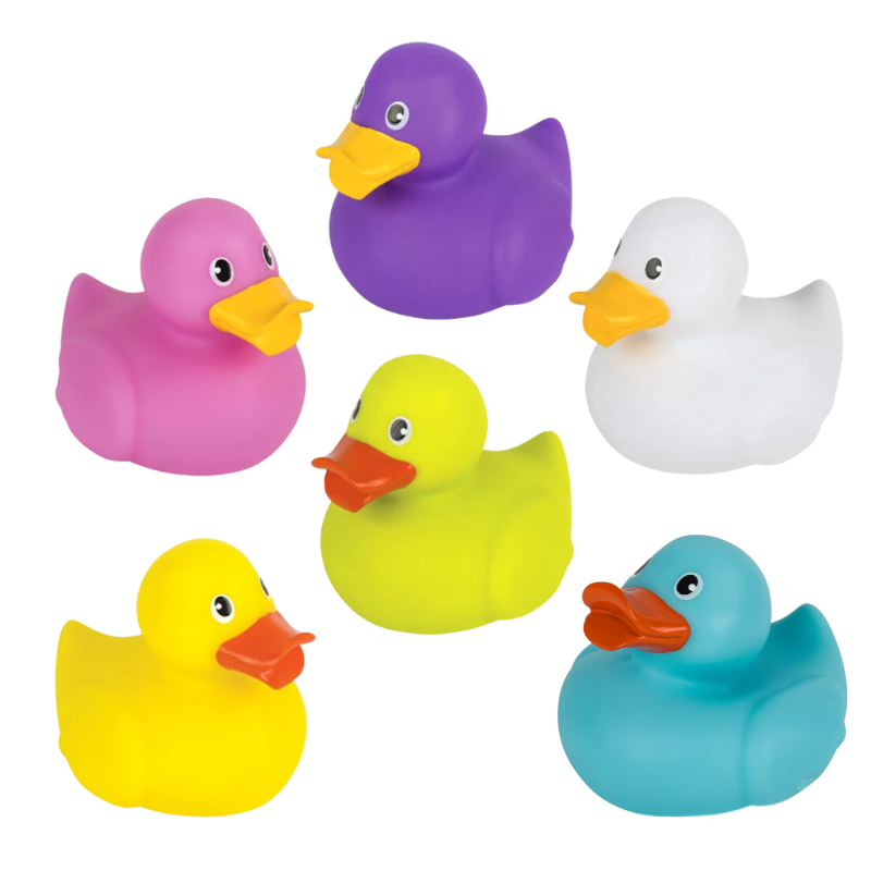 colorful rubber ducks 3.5"