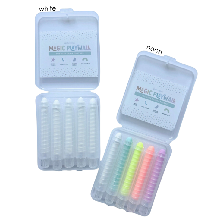 Cherrypick - Dustless Chalk Crayons and Magnetic Holder (2 colors)