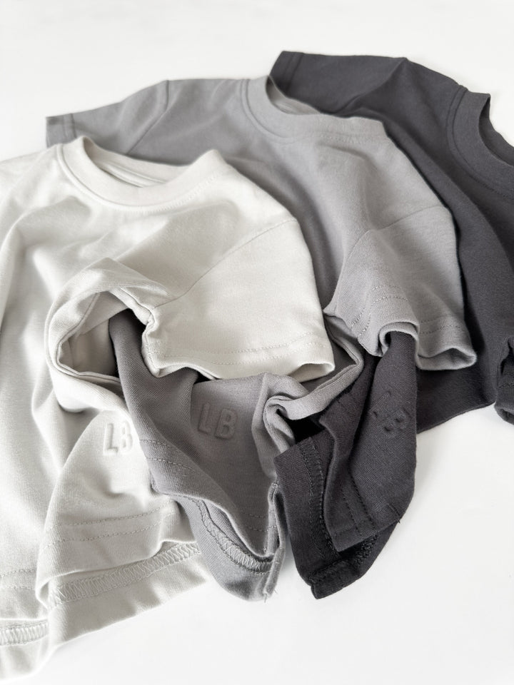 Little Bipsy - Elevated Tees 3-Pack in Greys (4/5 and 8)