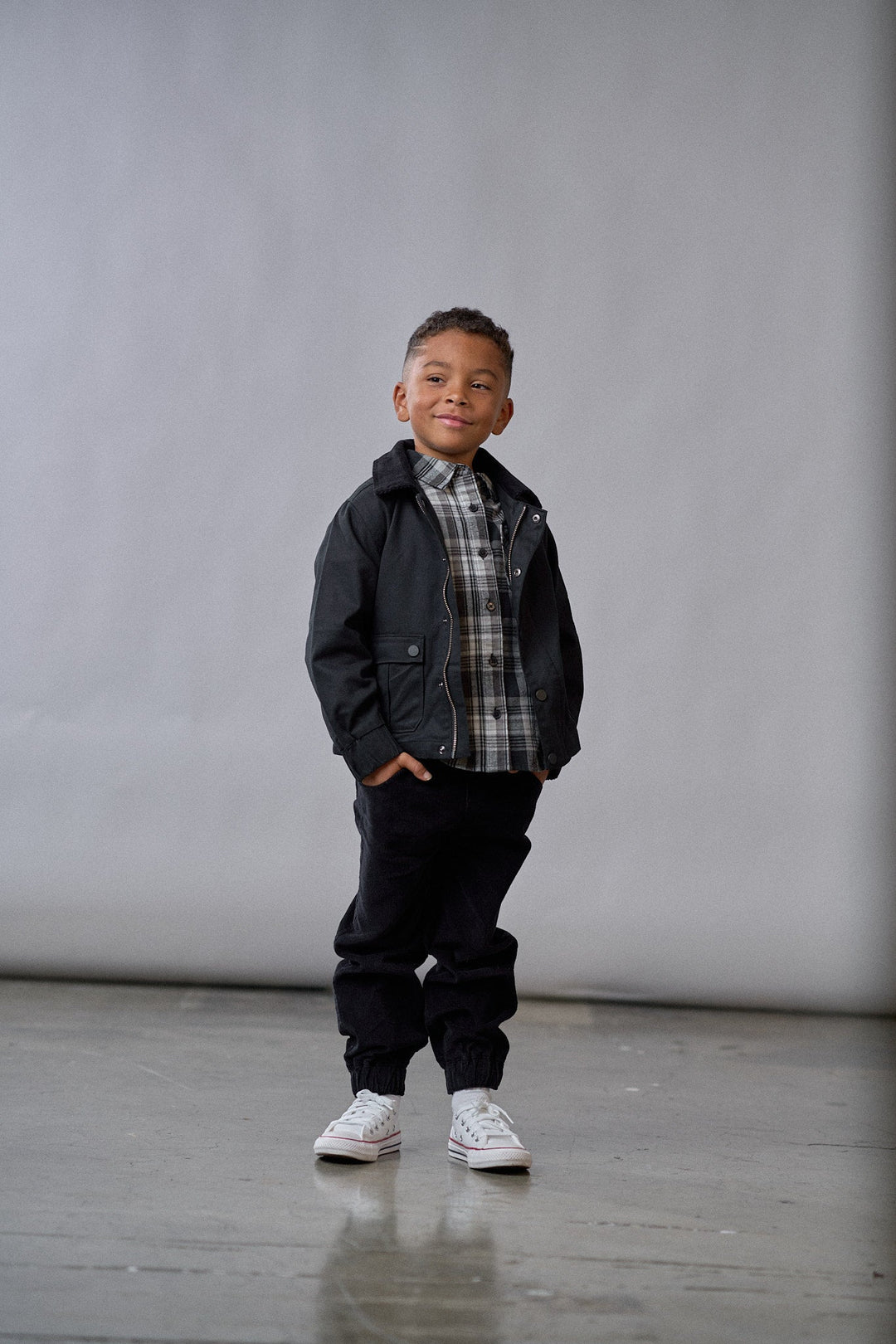 Little Bipsy - Boys Corduroy Joggers in Black