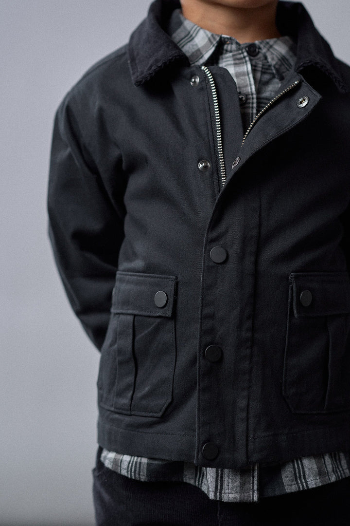 Little Bipsy - Boys Twill Jacket in Black