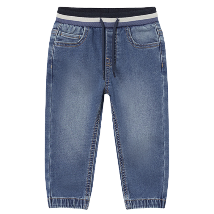 Mayoral baby boys soft denim joggers blue