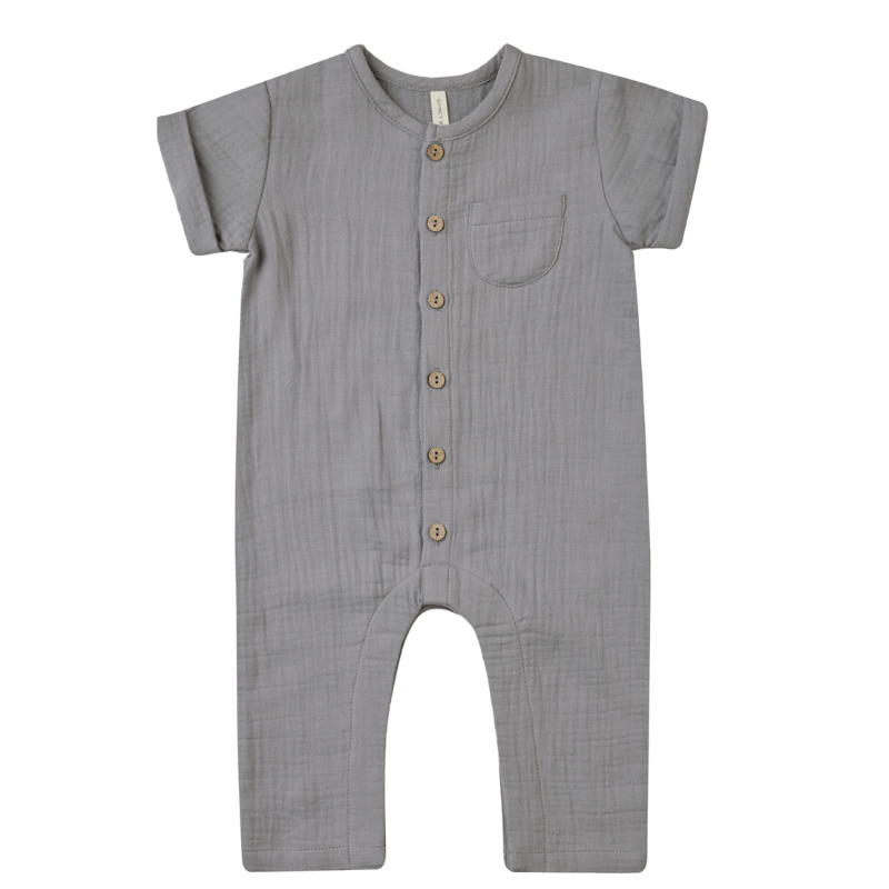Quincy Mae woven charlie jumpsuit in lagoon