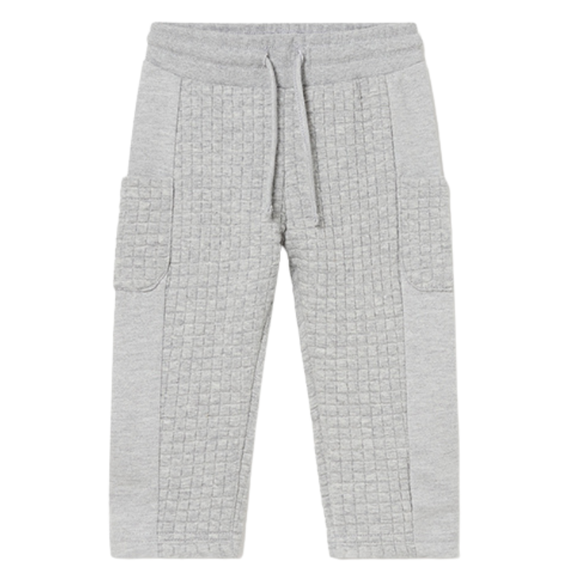 Baby Mayoral waffle knit pants grey