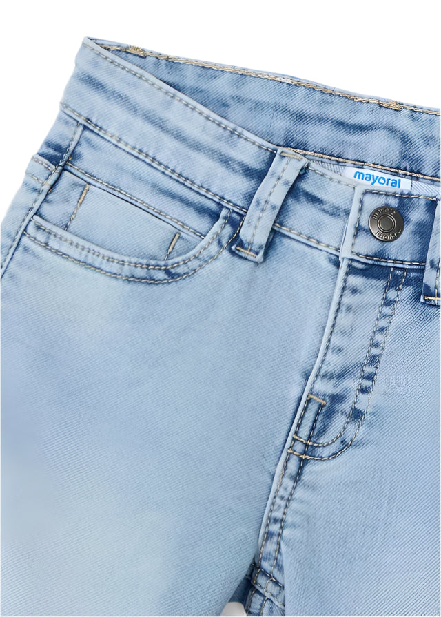 Mayoral - Soft Denim Shorts in Light Blue