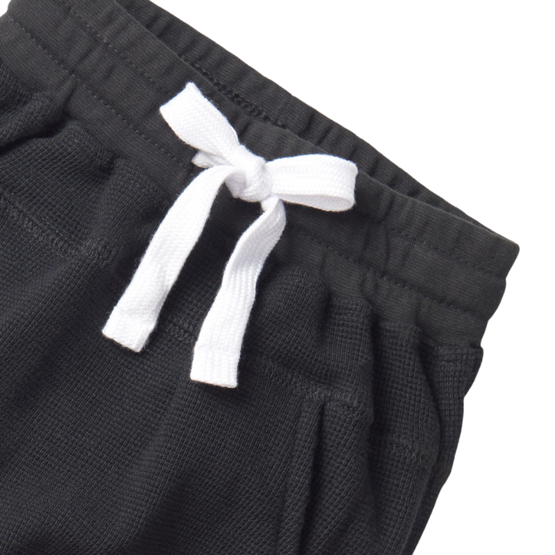 Little Bipsy - Waffle Joggers in Black