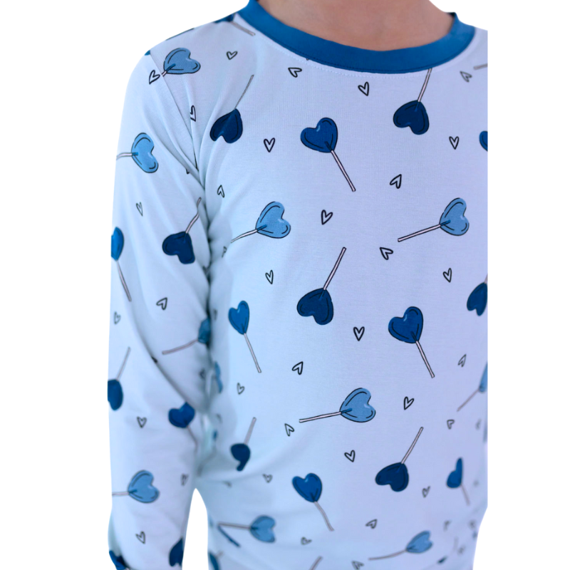 In My Jammers - Sugar Rush Two-Piece PJ Set in Blue