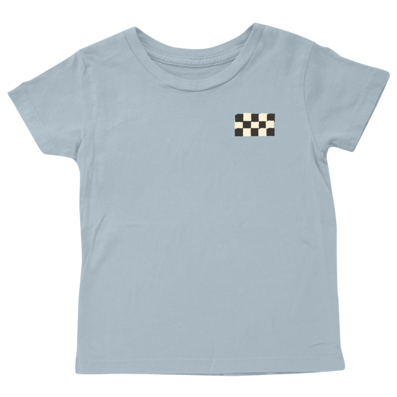 Tiny Whales - Expeditions Tee in Ocean Blue (Front/back graphic)