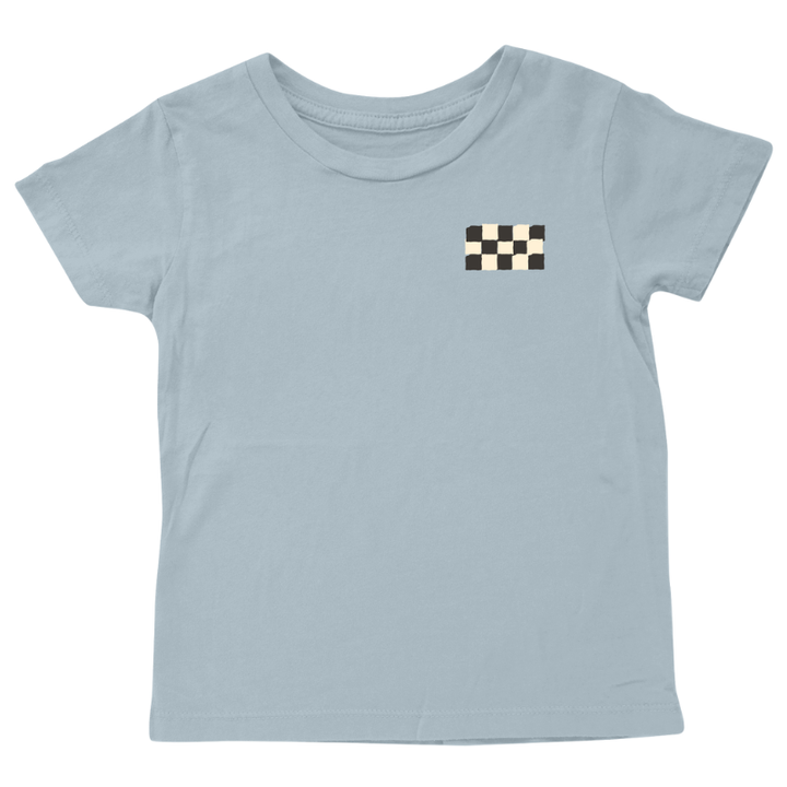 Tiny Whales - Expeditions Tee in Ocean Blue (Front/back graphic)
