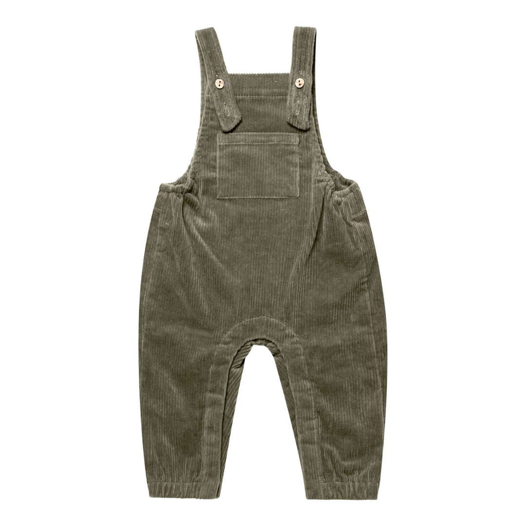 Quincy Mae - Corduroy Baby Overalls in Forest
