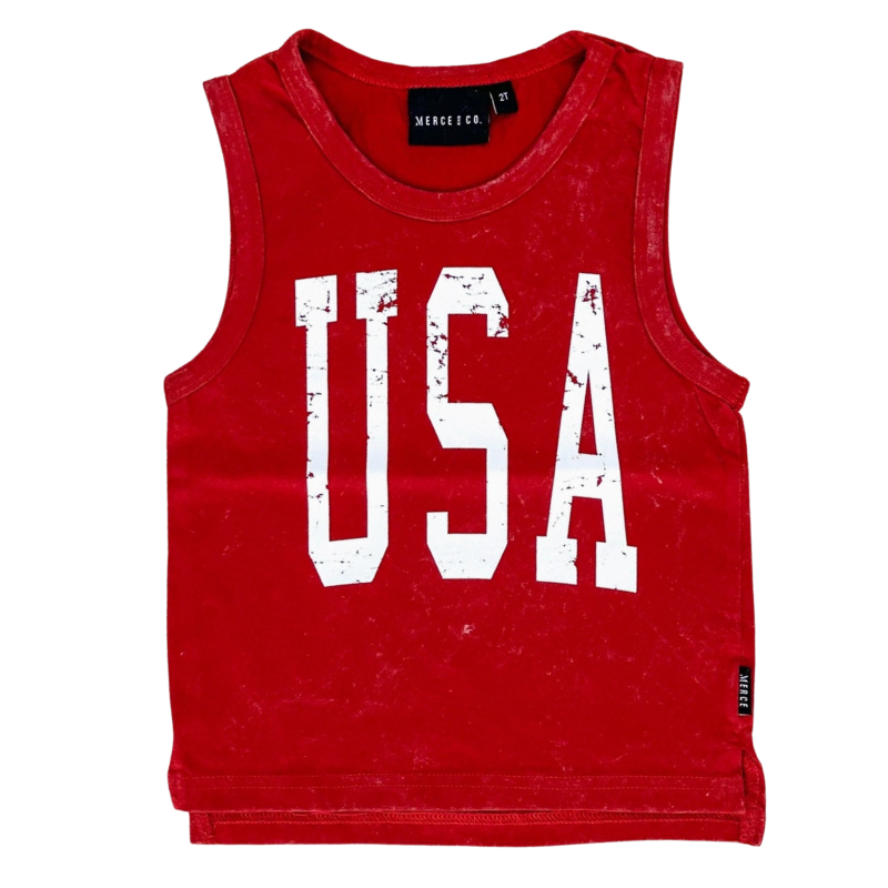 Kids USA tank top red