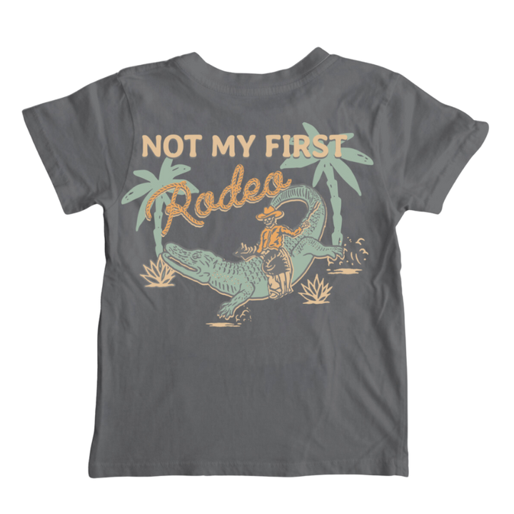 Tiny Whales - Not My First Rodeo (front/back graphic) Tee in Vintage Black