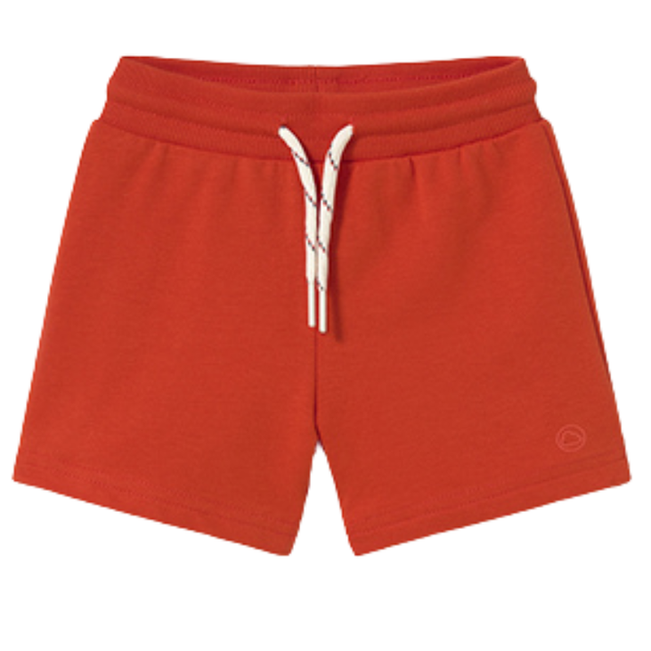 Mayoral - Baby Boys Drawstring Fleece Shorts in Red-Orange