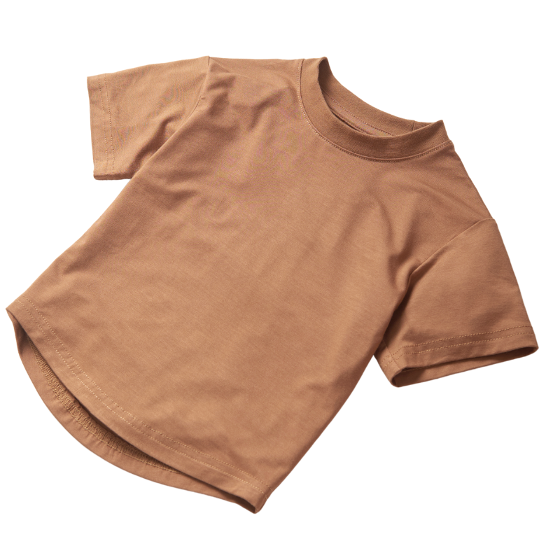 Little Bipsy - Over-sized Bamboo Tee in Carmel (7)