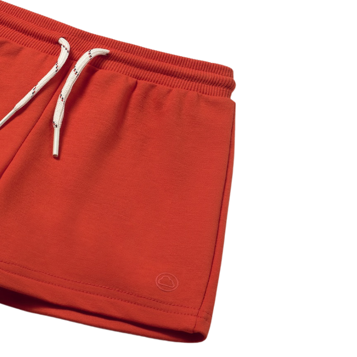 Mayoral - Baby Boys Drawstring Fleece Shorts in Red-Orange