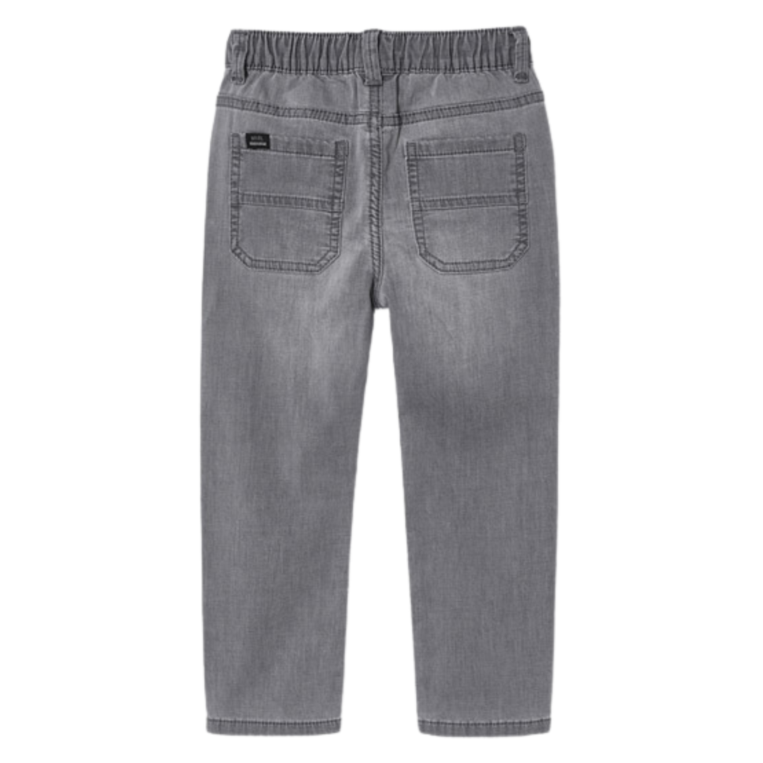 Mayoral - Boys Elastic Waist Soft Denim in Grey