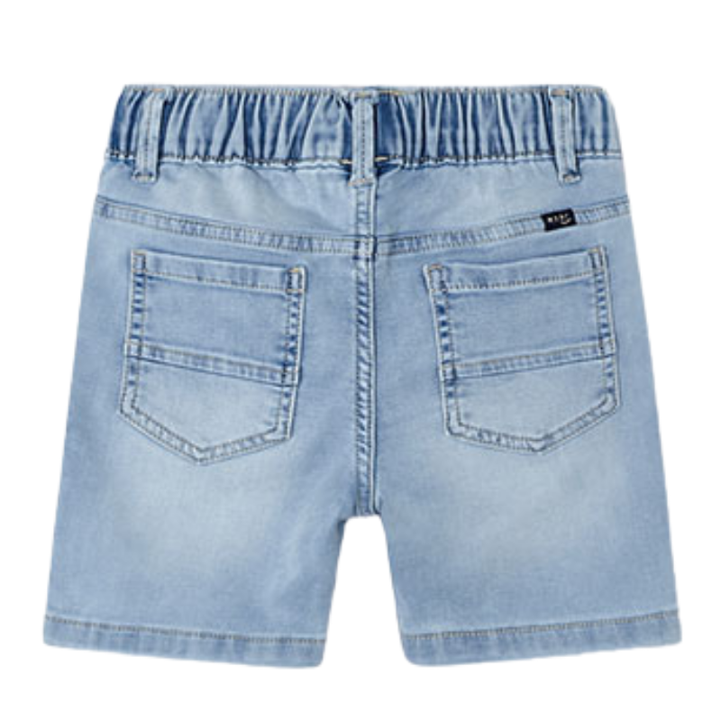 Mayoral - Drawstring Soft Denim Shorts in Light Blue (2)