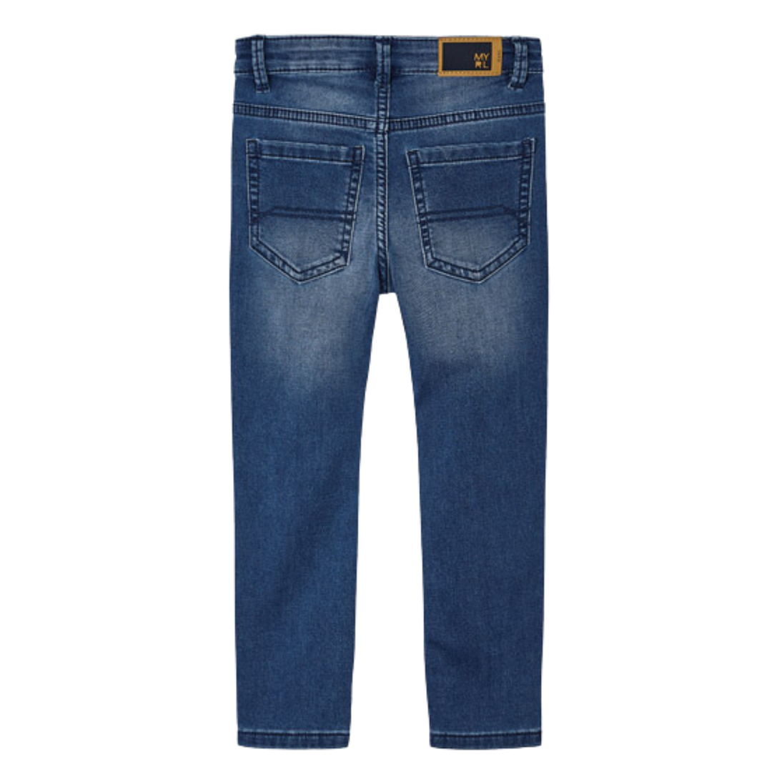 Mayoral - Boys Soft Denim Slim Jeans in Medium Blue