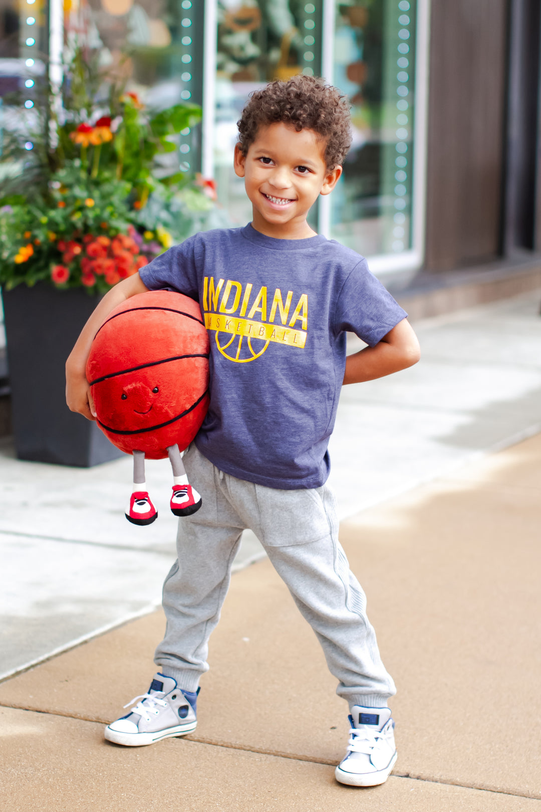 SILAS - Indiana Basketball Tee in Navy