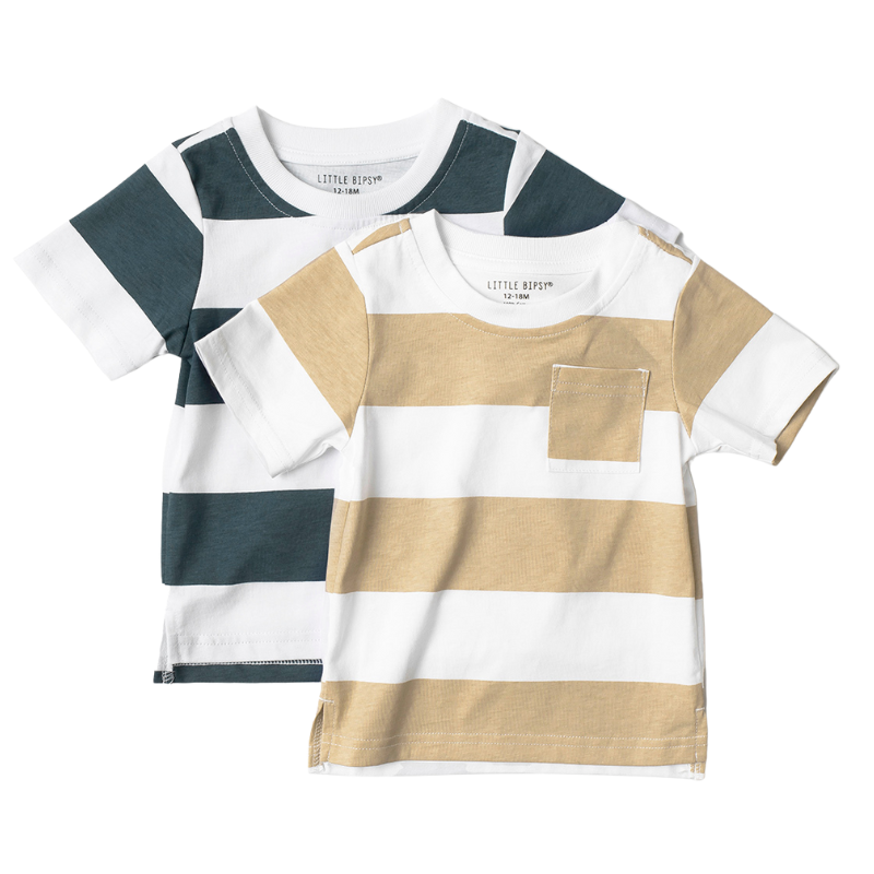 Little Bipsy - Striped Tee in Navy