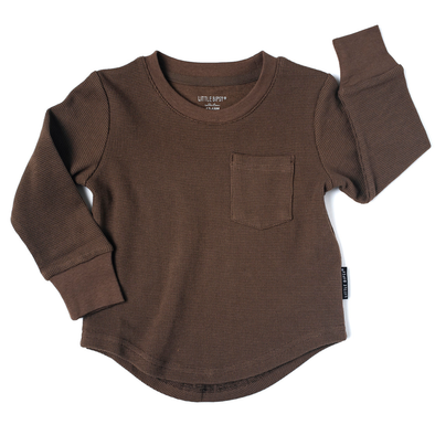 Little Bipsy - Waffle Top in Cocoa (12-18mo)
