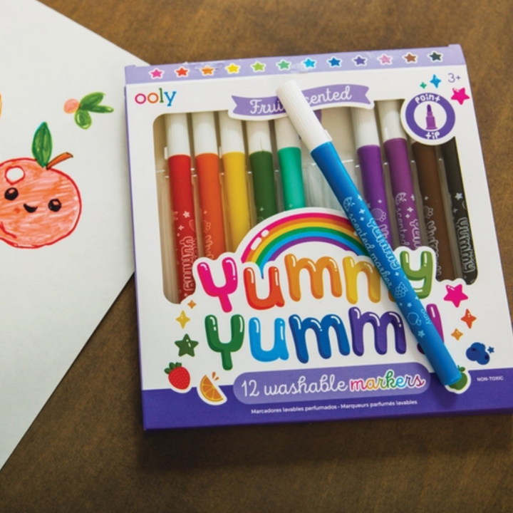 Ooly - Yummy Yummy Fruit Scented Markers Pack of 12