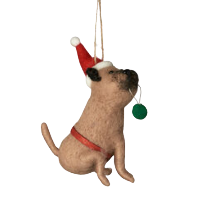 Christmas Dogs Felt Ornaments (8 Styles) - 3.5" - 5.5"