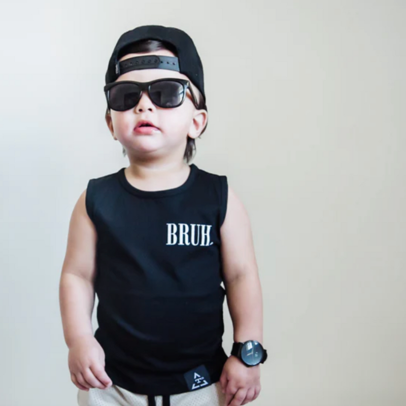 Trilogy Design Co - BRUH Muscle Tank in Black