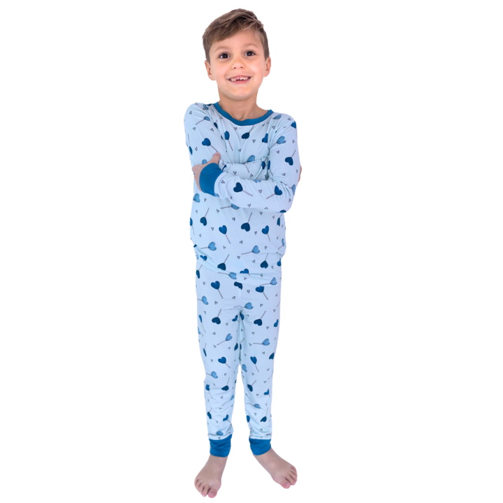 In My Jammers - Sugar Rush Two-Piece PJ Set in Blue
