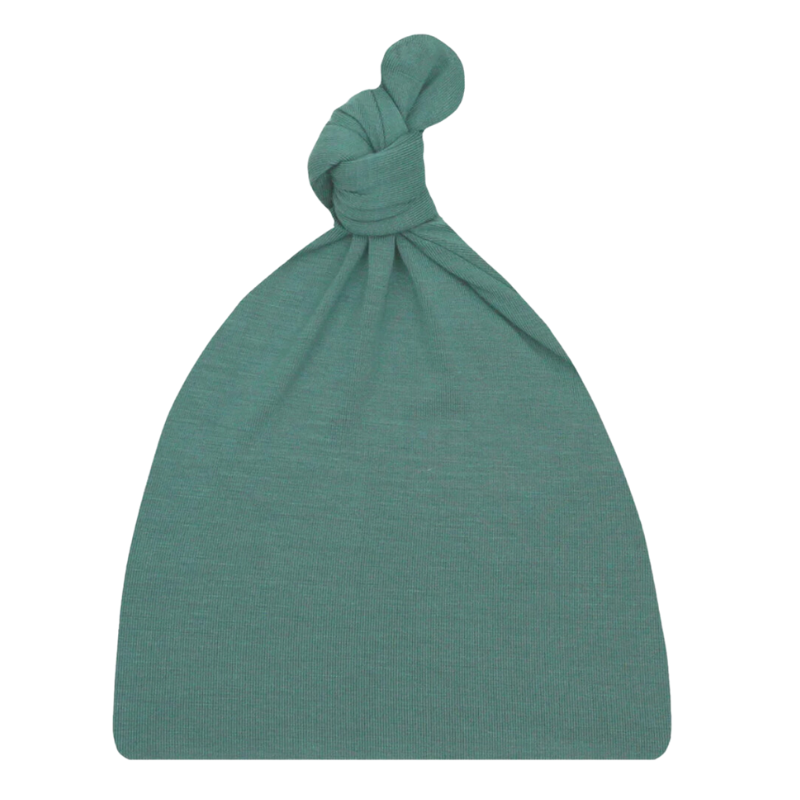 Lou Lou & Co dusty blue green knot hat