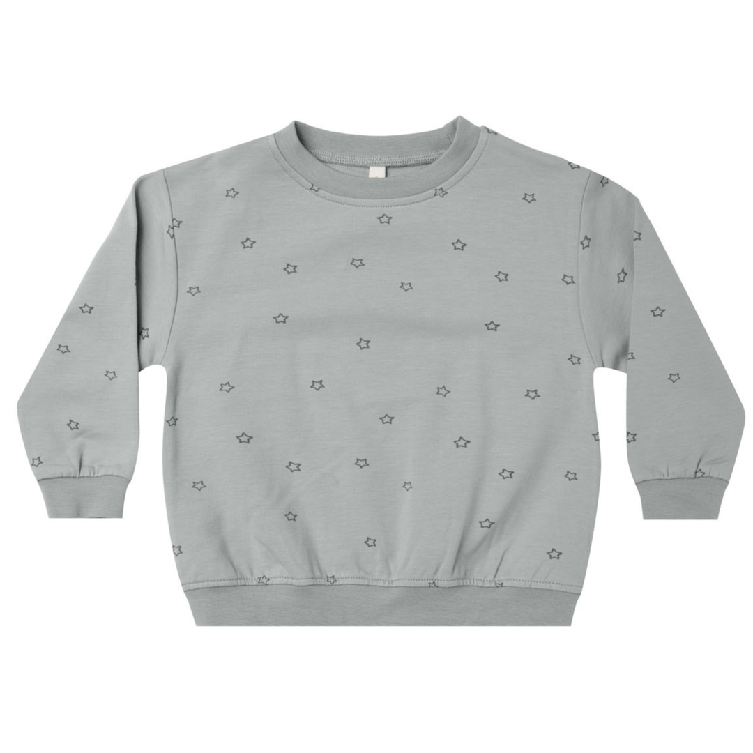 Quincy Mae Stars Sweatshirt in Dusty Blue Roman Leo Cool