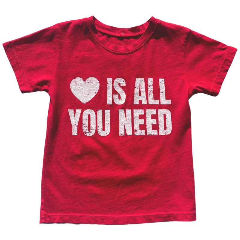 Love is all you need kids tshirt