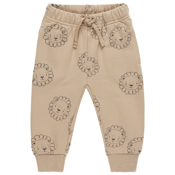 Quincy Mae - Relaxed Fleece Lions Sweatpant in Latte