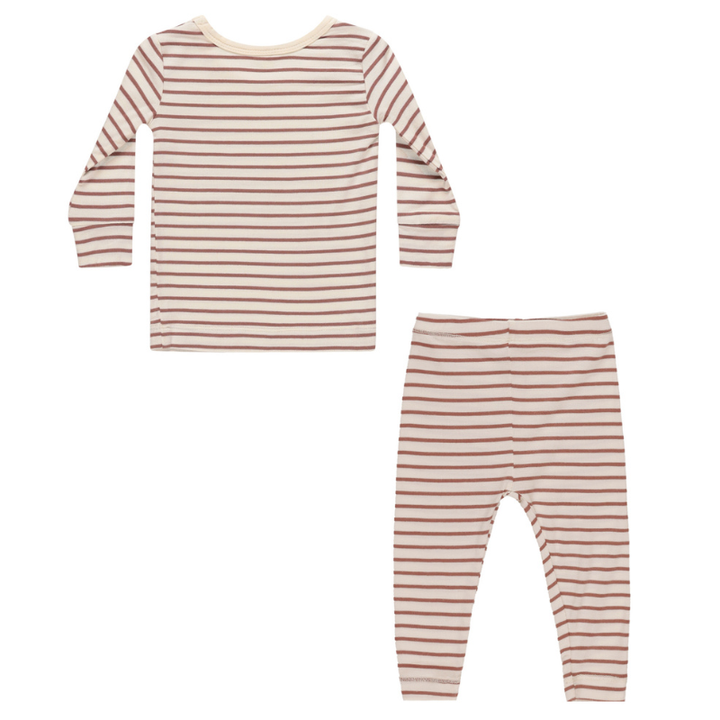 Quincy Mae - Bamboo Pajama Set in Candy Stripe