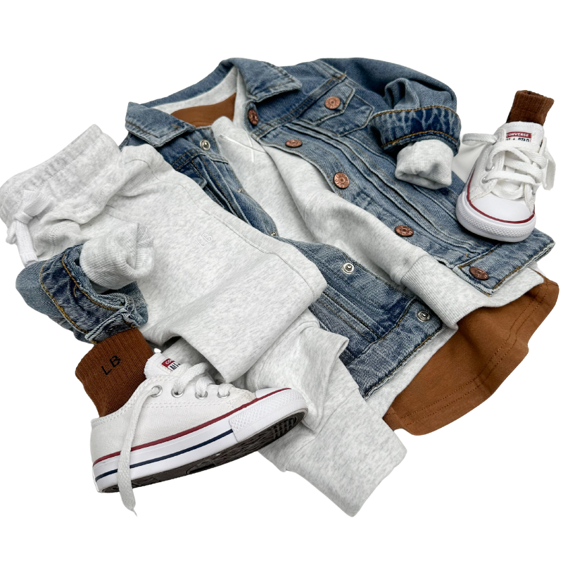 Little Bipsy - Pocket Pullover in Light Heather Grey