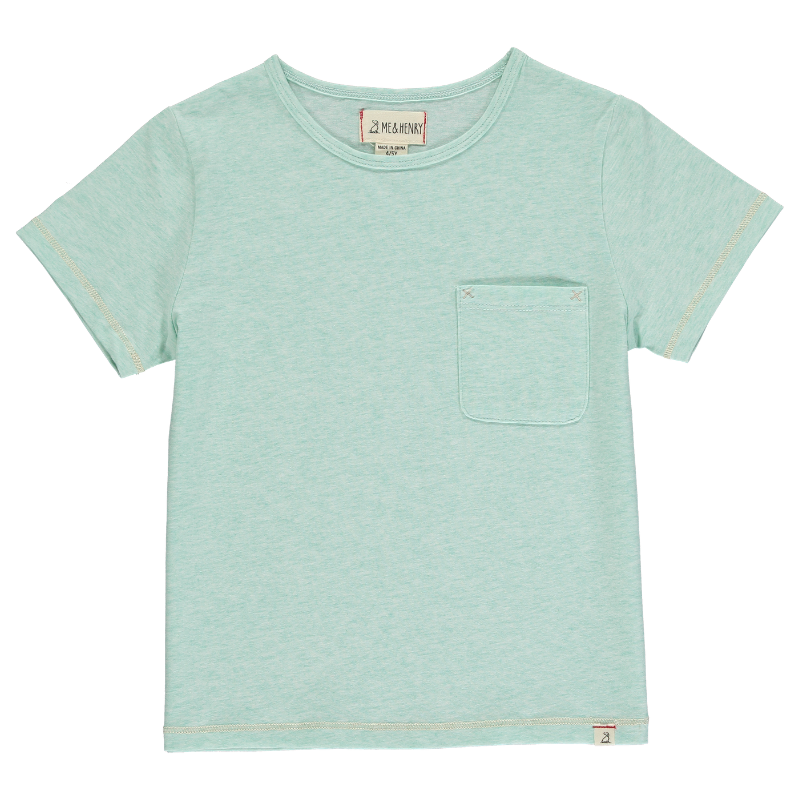 Me & Henry - Marbled Pocket Tee in Mint