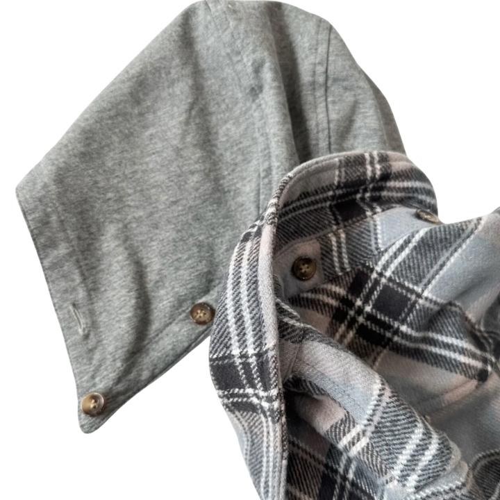 Little Bipsy - Hooded Flannel in Sky (7 and 8)