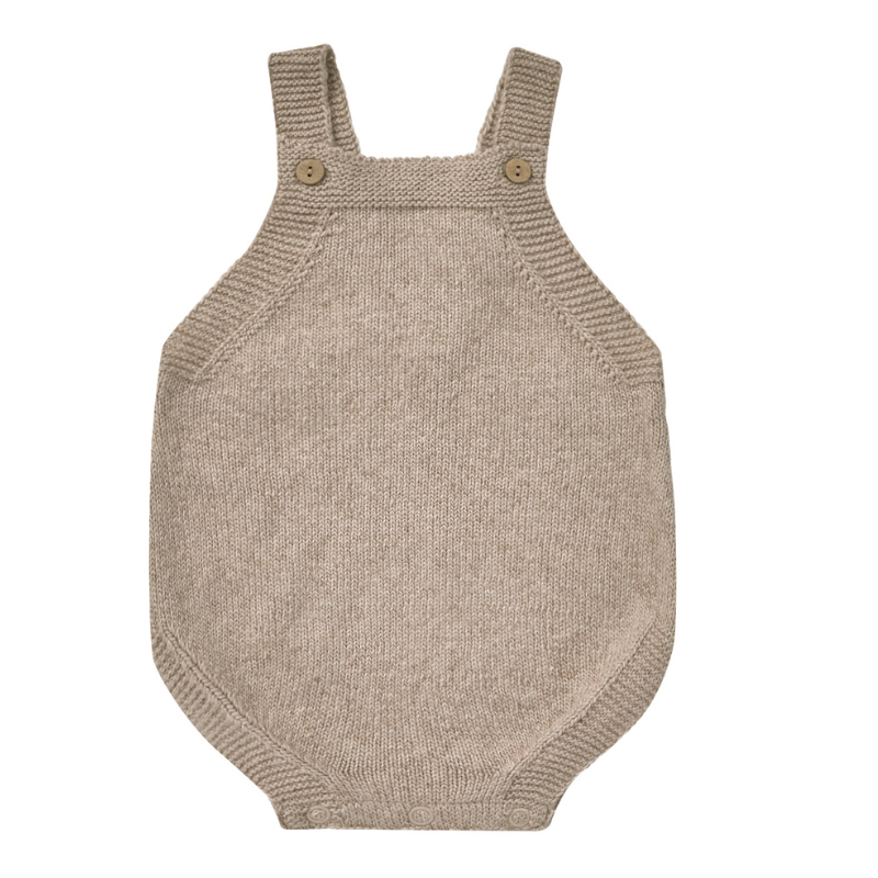 Quincy Mae Oat knit romper