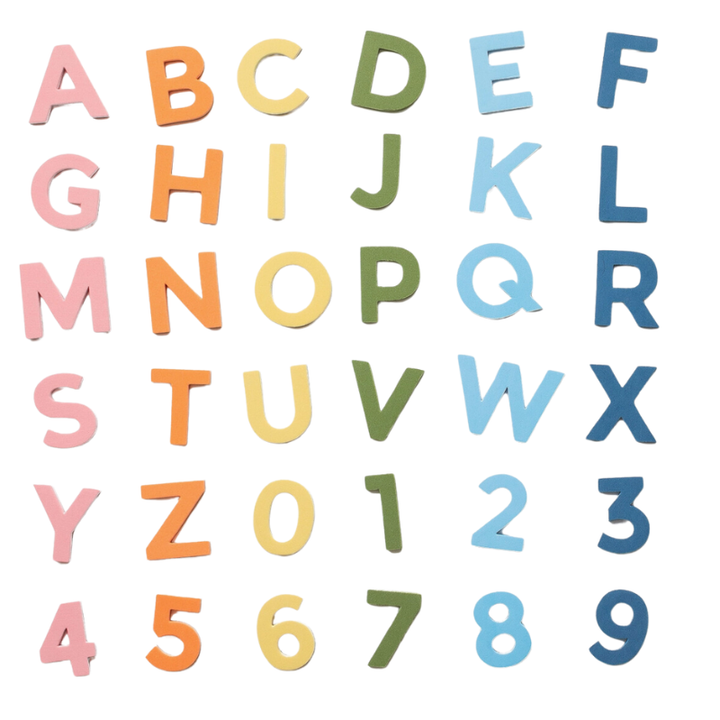 The Type Set Co - 2" 36pc Rainbow Magnetic Letters