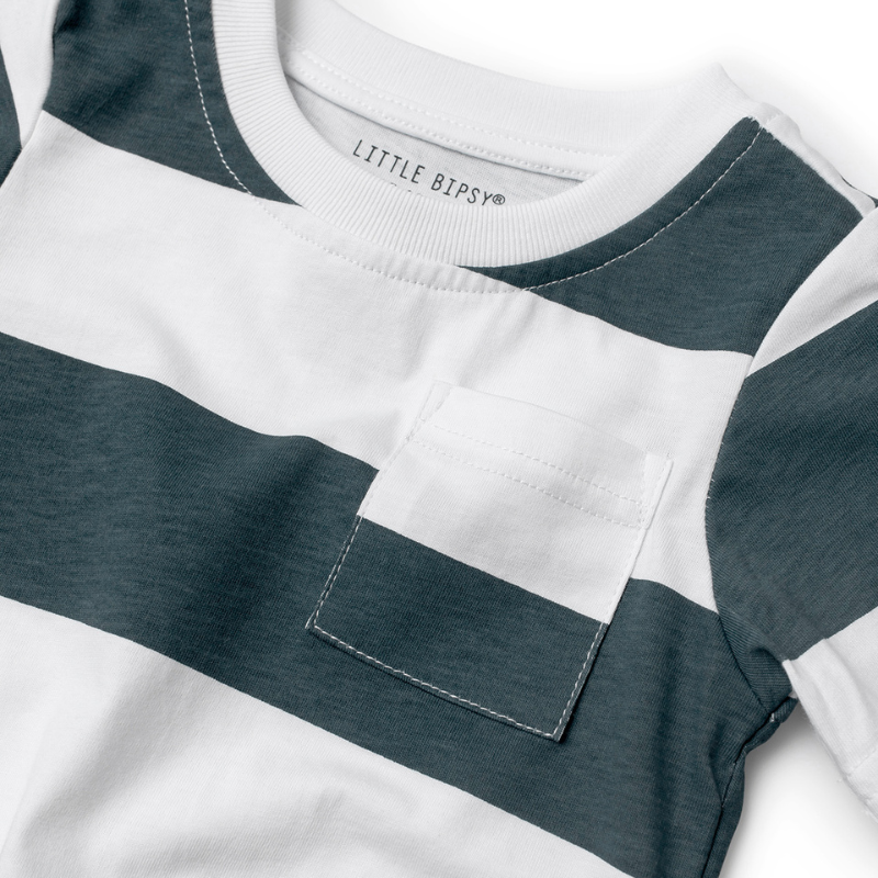 Little Bipsy - Striped Tee in Navy