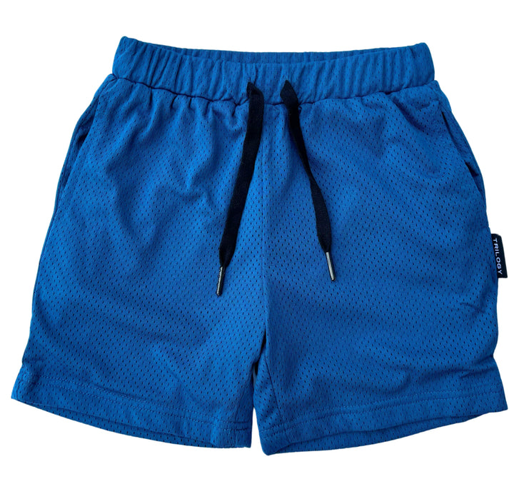 Trilogy design blue mesh shorts