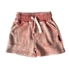 Little Bipsy red acid wash shorts