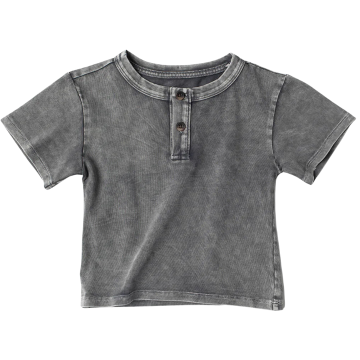 Little Bipsy jersey grey wash henley