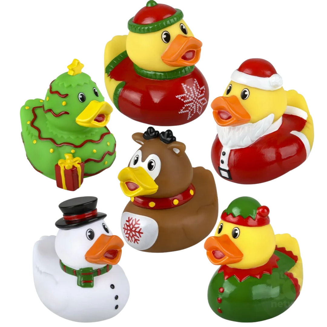 Stocking Stuffer - Christmas Rubber Duckies 3.5"