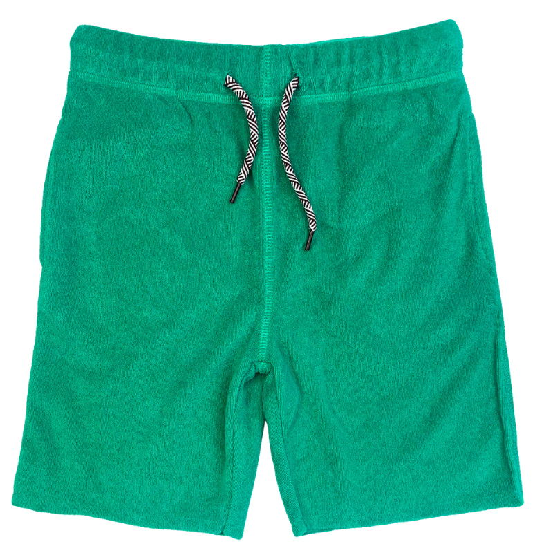 Appaman boys terry cloth shorts in emerald